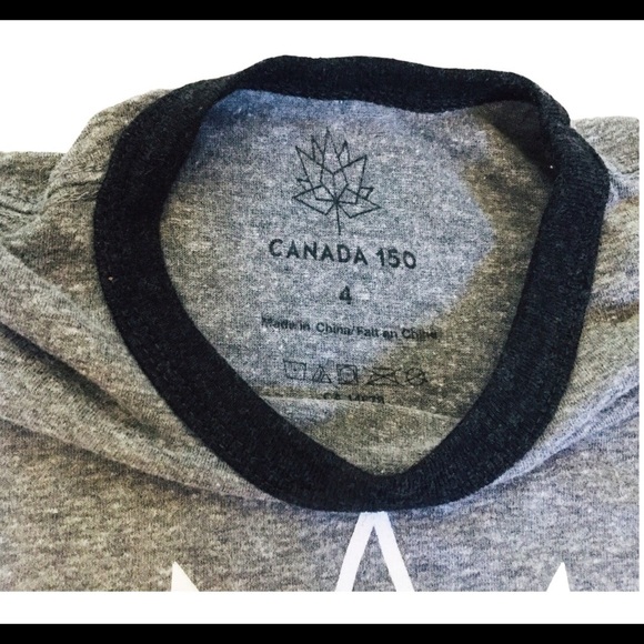 CANADA 150 Vintage Memorial Limited Edition Tee/Top With Cap Sleeves Grey Boy 4Y - Picture 7 of 9